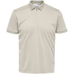 SELECTED Poloshirt SLHFAVE beige   M Herren