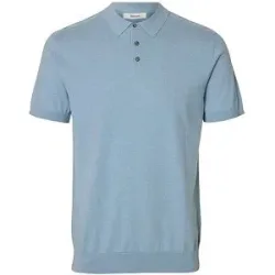 SELECTED Poloshirt SLHBERG hellblau   L Herren