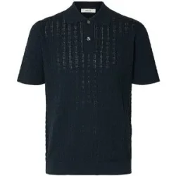 SELECTED Poloshirt SLHMATTIS  blau   XXL herren
