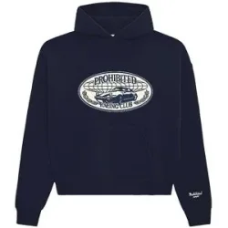 PROHIBITED Kapuzensweater - Hoodie HORSE RACER dunkelblau   XL Herren