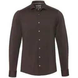 Pure Hemd Slim Fit  braun   40 herren