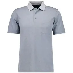 RAGMAN Poloshirt FISHNET hellblau   L Herren