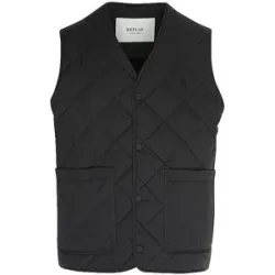 REPLAY Steppgilet  schwarz   L herren