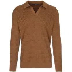 WINDSOR Polo-Pullover hellbraun   XL Herren