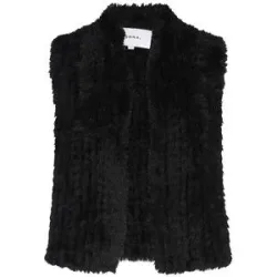 COMMA Gilet in Felloptik  schwarz   S damen