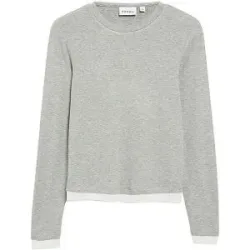 COMMA Langarmshirt  hellgrau   34 Damen