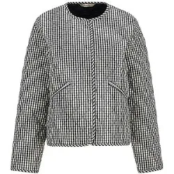 BARBOUR Leichtsteppjacke CASHEL GINGHAM COLLARLESS dunkelblau   38 Damen