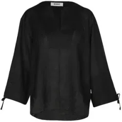 ECOALF Leinenbluse JENA schwarz   M Damen