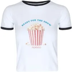 FIORUCCI T-Shirt Popcorn  Print BABY weiss   L Damen