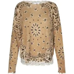 KUJTEN Kaschmirpullover MELA BANDANA  hellbraun   S Damen