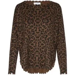 KUJTEN Kaschmirpullover MELAH LEOPARD  beige   M Damen