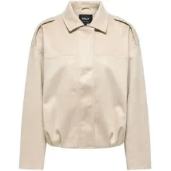 ONLY Jacke in Lederoptik ONLAMBER beige   XS damen