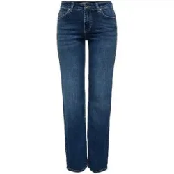 ONLY Jeans Straight Fit ONLBLUSH dunkelblau   M/L32 damen