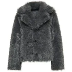 ONLY Jacke in Felloptik ONLBELLE grau   XL Damen