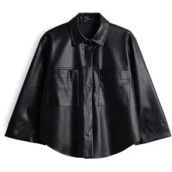 OPUS Cape - Poncho in Lederoptik FELEDA schwarz   38 Damen