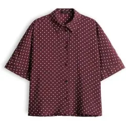 OPUS Hemdbluse FARISE POLKADOT dunkelrot   42 damen