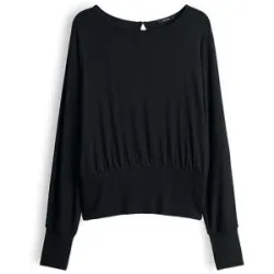 OPUS Langarmshirt SONNU schwarz   L Damen