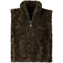 MONARI Gilet in Felloptik olive   44 Damen