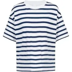 MEY T-Shirt BREEZY STRIPES blue zodiac dunkelblau   S damen