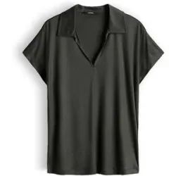 SOMEDAY Poloshirt KENDRI dunkelgrün   38 damen