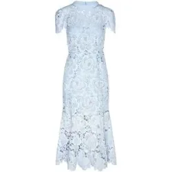 SELF-PORTRAIT Midikleid  hellblau   36 damen