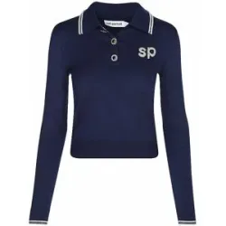 SELF-PORTRAIT Poloshirt  dunkelblau   M Damen