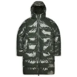 RAINS Steppmantel ALTA LONGER PUFFER JACKET olive   L damen