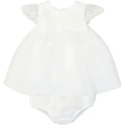 MAYORAL Baby Mädchen Kleid mit Unterhose creme   68 Mädchen