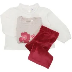 MAYORAL Baby Set 3-teilig Shirt, Hose und Pullunder beere   92 baby