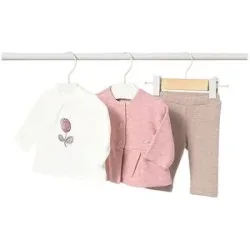 MAYORAL Baby Set Langarmshit mit Sweatjacke  und Hose  rosa   68