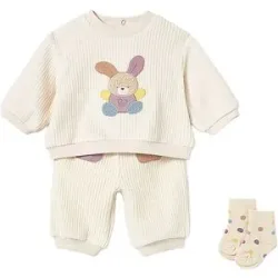 MAYORAL Baby Set Sweater mit Hose und Socken  creme   56