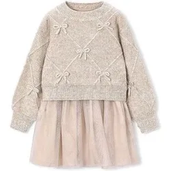 MAYORAL Mädchen Kleid mit Pullover  beige   98 baby