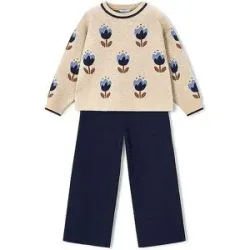 MAYORAL Mädchen Set 2-teilig Pullover und Hose dunkelblau   128 Mädchen
