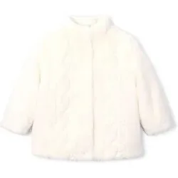 MAYORAL Mädchen Jacke in Felloptik creme   116 Mädchen