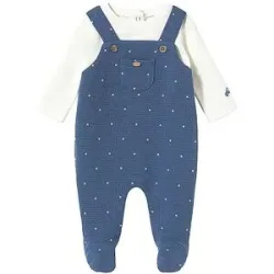 MAYORAL Baby Set 2-teilig Langarmshirt und Strampelanzug blau   56