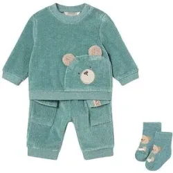 MAYORAL Baby Set 3tlg. Pullover mit Hose und Socken  mint   62 baby