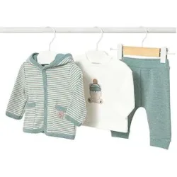 MAYORAL Baby Set 3tlg. Sweatjacke mit Shirt und Hose  mint   74