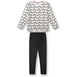 SANETTA Mädchen Pyjama 2-teilig Langarmshirt und Hose creme   152 Mädchen