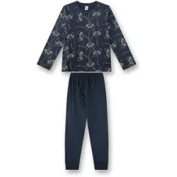 SANETTA Kinder Pyjama  dunkelblau   140
