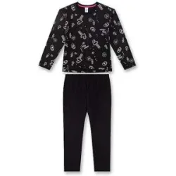 SANETTA Mädchen Pyjama  schwarz   152 Mädchen
