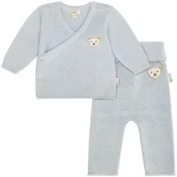 STEIFF Baby Set Strickjacke und Strickhose 2 teilig hellblau   68 baby