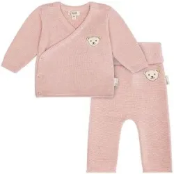 STEIFF Baby Set Strickjacke und Strickhose 2 teilig rosa   74