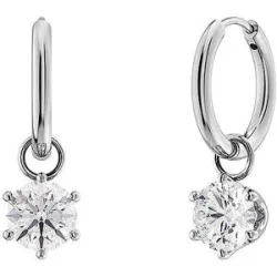 EDBLAD Ohrringe CROWN HOOPS Steel silber damen