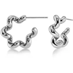 EDBLAD Ohrringe SPIRAL HOOPS Large Silver  silber Damen