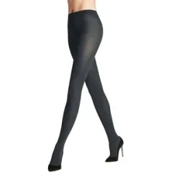 FALKE Strickstrumpfhose COTTON TOUCH graphite grau   M/L Damen