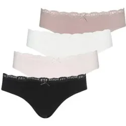 LASCANA Slip 4er Pkg. rose box beige   40-42 damen