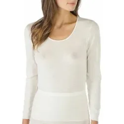 MEY Langarmshirt EXQUISITE weiss  creme   48 Damen
