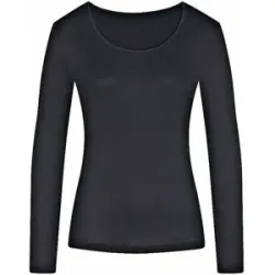 MEY Langarmshirt EMOTION schwarz schwarz   36 Damen