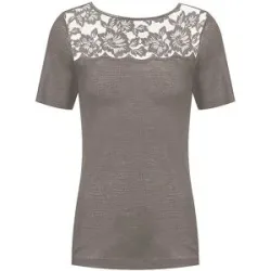 MEY T-Shirt WOOL LOVE deep taupe hellbraun   XXL/XXXL Damen