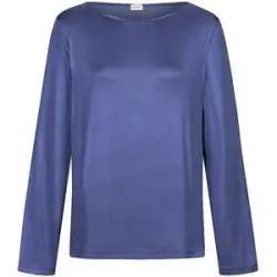 MEY Pyjamashirt PURE SHINE astral night blau   XL Damen